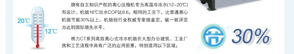 格力CT系列高效離心式水冷機組