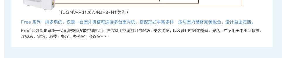 格力FREE系列直流變頻多聯機組